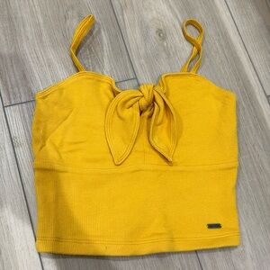 Hollister, mustered yellow tank top with bow, Small